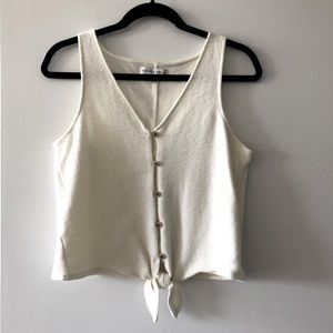 Madewell Texture & Thread Button-Front Tie Tank Top